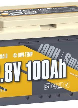 Акумулятор lifepo4 100а·год 12,8v smart bluetooth bms powerqueen (німеччина)