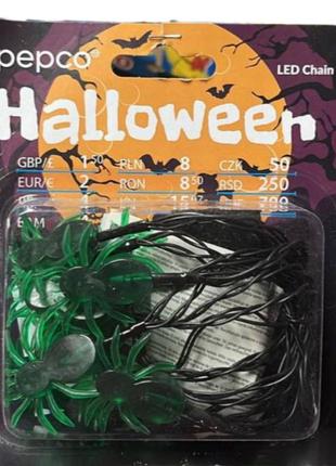 Гірлянда pepco halloween led chain spider павук