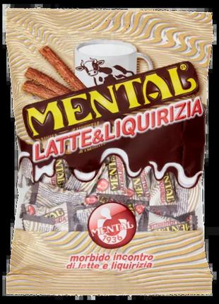 Лакричные конфеты mental liquirizia latte 140g