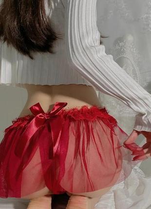 Трусики спідниця червона - розмір 42-46, матеріал не вказано