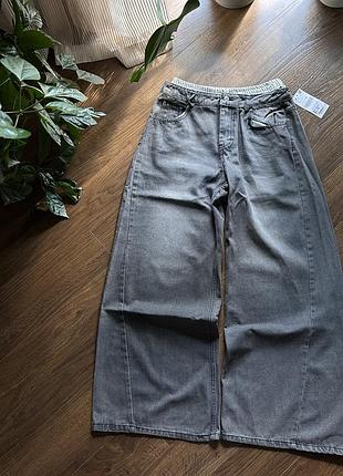 Нові дуже широкі джинси zara зара с резинкою baggy wide stussy bershka jeans