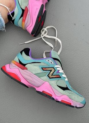Кроссовки new balance 9060 кожа/замша