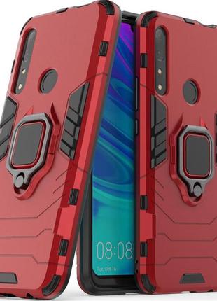 Чехол ring case для honor 9x бронированный бампер с кольцом красный