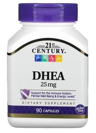 21st century, dhea, 25 мг, 90 капсул