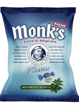 Леденцы monk's mini classica mentho eucalyptus 80g