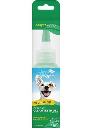 Гель для догляду за ротовою порожниною "свіжий подих" (no brush) tropiclean для собак 59 мл