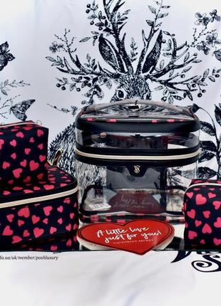 Большая, удобная косметичка, набор с органайзерами виктория сикрет, victorias secret. оригинал