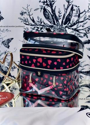 Большая, удобная косметичка, набор с органайзерами виктория сикрет, victorias secret. оригинал