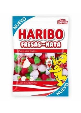 Haribo fresas con nata клубника сливки 150g