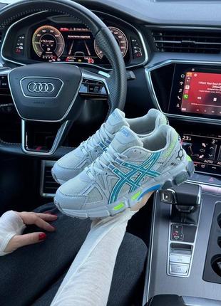 3 кольори🌈 жіночі кросівки в стилі asics gel-kahana 8 асікс / демісезонні / літні, осінні / шкіра, текстиль / сірі, чорні, бежеві, сині6 фото