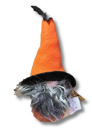 Гномик creepy town small gonk halloween оранжевая шляпа