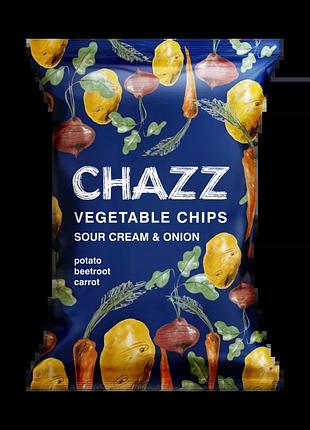 Чипсы chazz vegetable chips sour cream & onion 75g