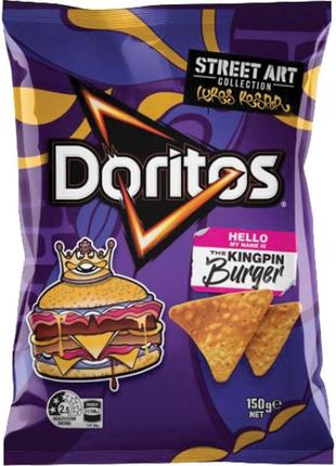 Снеки doritos corn chips the kingpin burger 150g