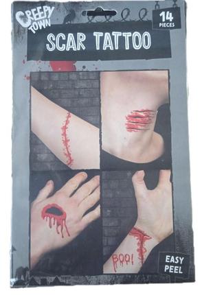 Creepy town scar tatto 14s