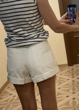 Белые джинсовые шорты zara3 фото