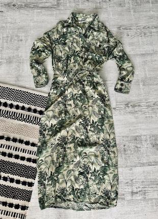 Женское платье халат миди zara