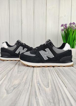 Кроссовки new balance 574 black gray3 фото