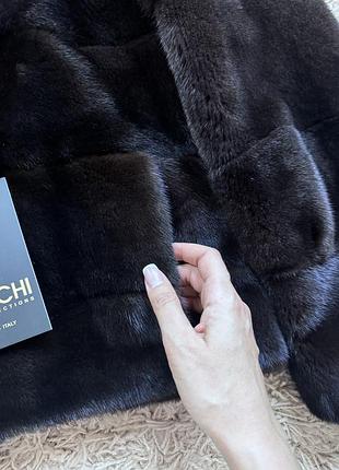 Брендовая норковая шуба автоледи, поперечка. норковый полушубок.норка блэкглама,...