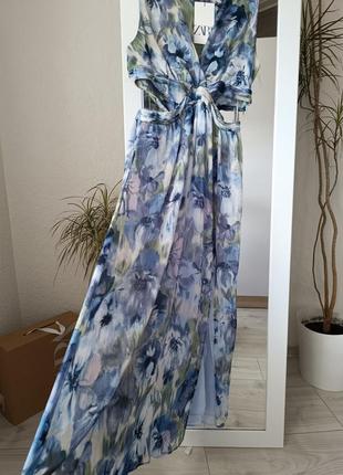 Сукня максі в квіти від zara, плаття красиве довге зара
