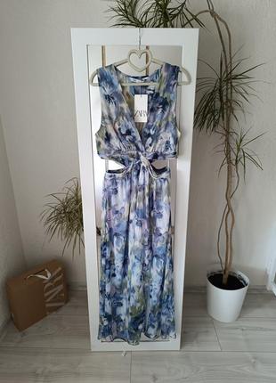 Сукня максі в квіти від zara, плаття красиве довге зара