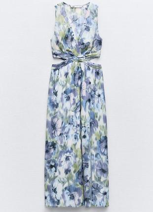 Сукня максі в квіти від zara, плаття красиве довге зара