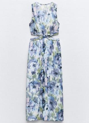Сукня максі в квіти від zara, плаття красиве довге зара