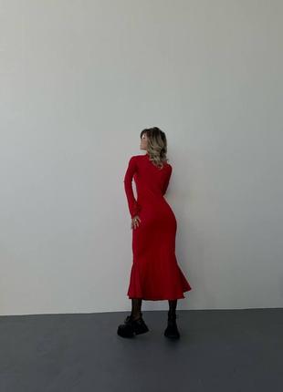 Изысканное платье миди по фигуре с длинным рукавом, силуэтное платье-миди из микродайвинга, 258