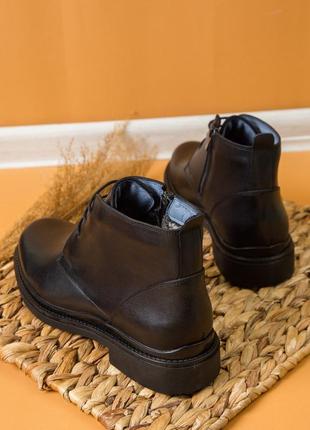 Чоловічі черевики 16837 чорні шкіра9 фото