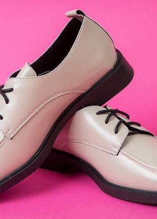 Жіночі туфлі 13301 рожеві еко шкіра9 фото