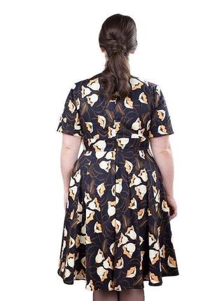 Невероятное миди платье в стиле ретро винтаж пин-ап No4067 фото