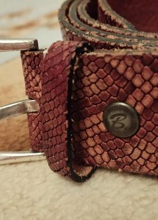 B.belt ремень кожа змеи ручной работы германия серебряная пряжка