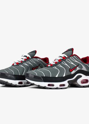 Кроссовки (nike air max tn plus "grey red")🌪️🥷🏻
