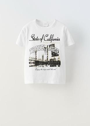 Футболка zara з принтом міста для дітей