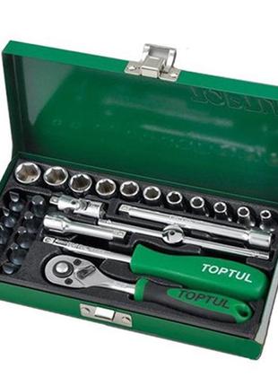 Автомобільний набір інструментів toptul 1/4" 27ед. gcad2701
