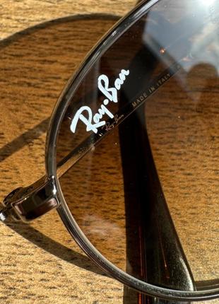 Сонцезахисні окуляри ray ban round metal crystal brown gradient4 фото