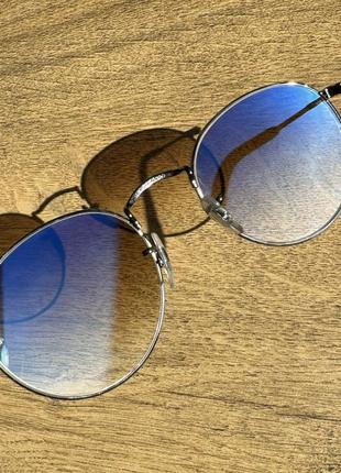 Солнцезащитные очки ray ban round metal crystal brown gradient3 фото