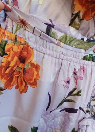 Фирменное h&m с биркой легкое летнее платье в пол со 100% вискозы в цветах, размер с-м6 фото