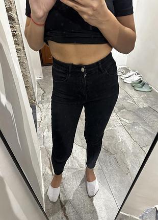 Джинси скіні zara чорні
