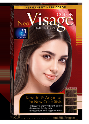 Cтейка краска для волос visage 21 темно-каштановая, 50/50/20 мл — цена ...