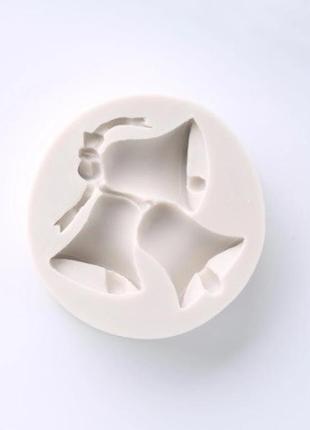 Молд новорічний дзвіночки діаметр форми 6,8см, силікон