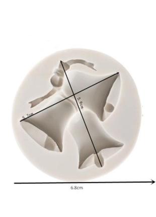 Молд новорічний дзвіночки діаметр форми 6,8см, силікон