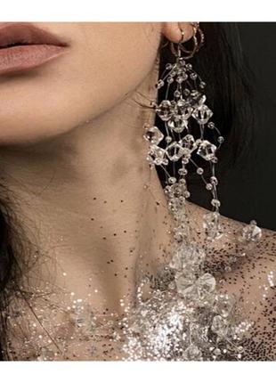 Сережки льдинка