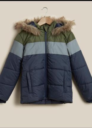 Зимняя куртка утеплена на парня/ подростка 14-15 лет (164-170 см), франция.