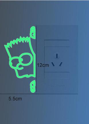 Светящаяся наклейка "симпсоны"
