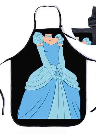 Фартух з приколом принцеса мультяшний 75 на 60 см різнобарвний