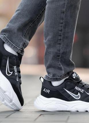 Кроссовки мужские легкие nike air zoom structure black стильные черные повседневные кроссовки найк на лето4 фото