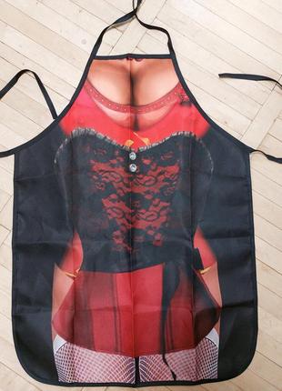 Фартух з приколом жінка для свята 75 на 60 см різнобарвний