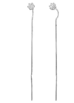Серебряные серьги silverthin с фианитами (1583937)
