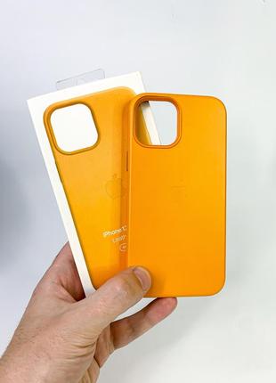 Шкіряний чохол для iPhone 14 pro max рожевий