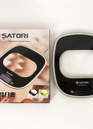Точные кухонные весы satori sks-221-bl до 5 кг, весы для взвешивания продуктов, электрические by-313 кухонные